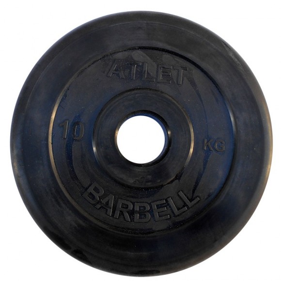 Диск обрезиненный BARBELL ATLET 15 кг / диаметр 51 мм